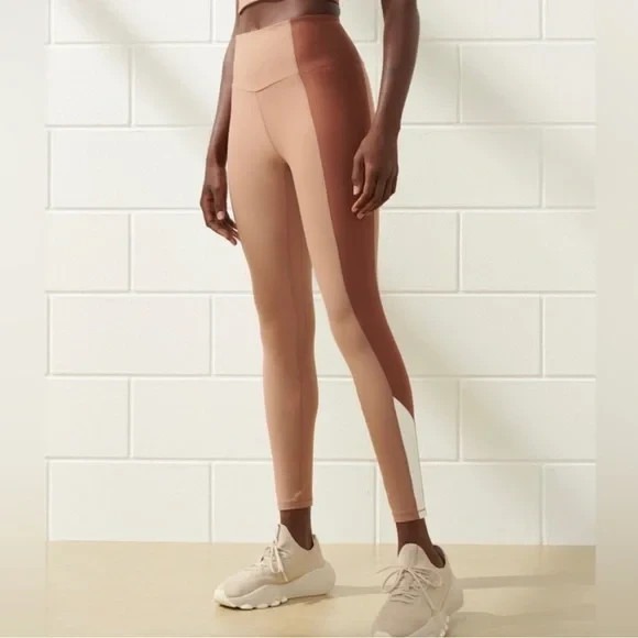 Abercrombie & Fitch Pants - Abercrombie YPB‎ Leggings NWT XL Sculpt LUX Curve Love 7/8 Mauve Colorblock